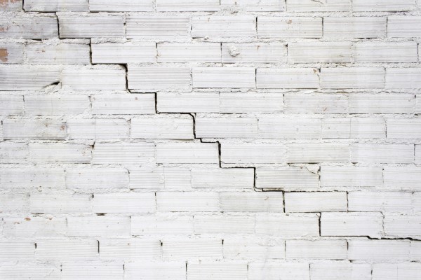 White wall bricked