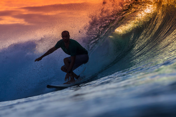 Surfer on Amazing Wave