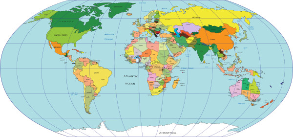 Map of world