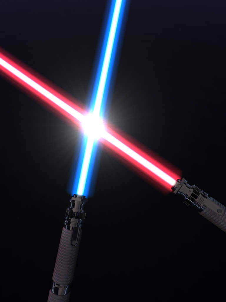 Crossed light sabers