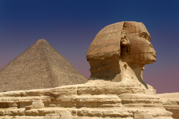 sphinx and pyramid