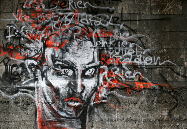 visage, graffiti, tag