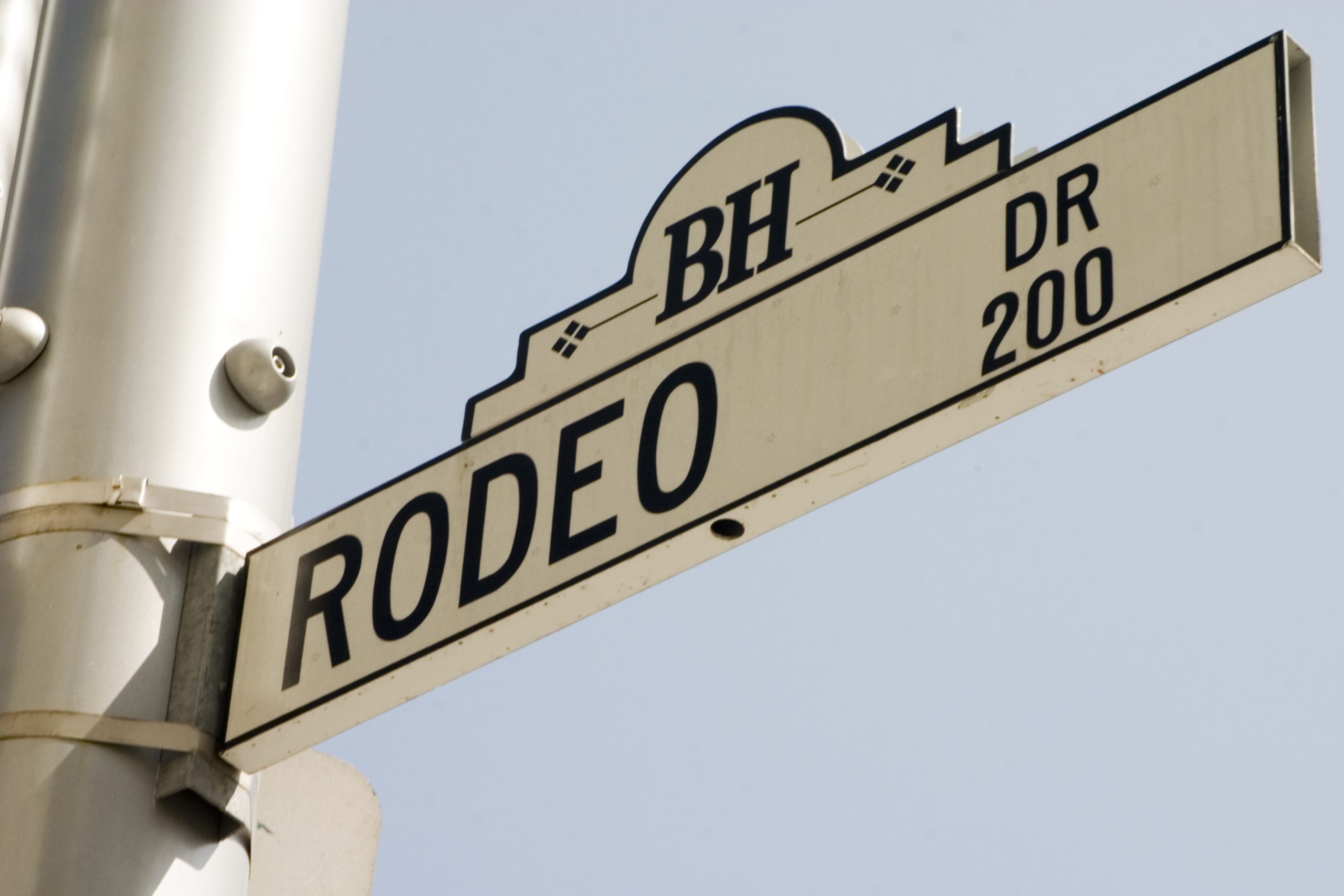 Rodeo Drive Street Sign, Ornate Signage, Beverly Hills by Wernher Krutein