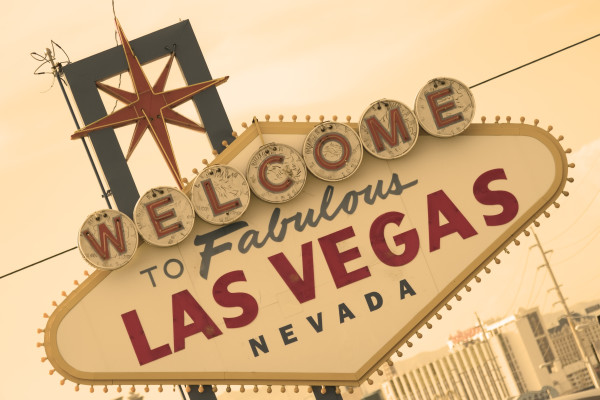 Las Vegas Sign Front Sepia