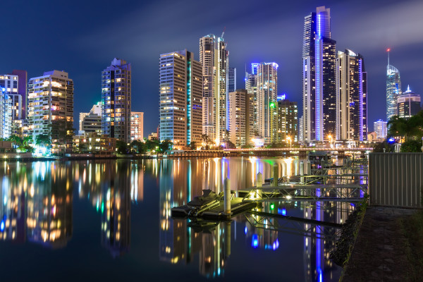 gold coast at night