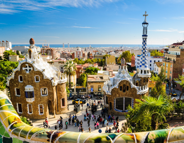 Park Guell in Barcelona, Spain