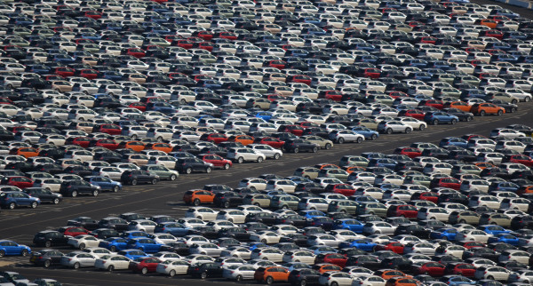 New Cars Parked in a Lot