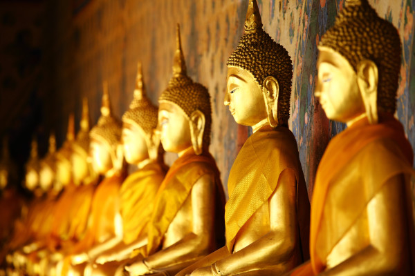 Golden buddha in temple