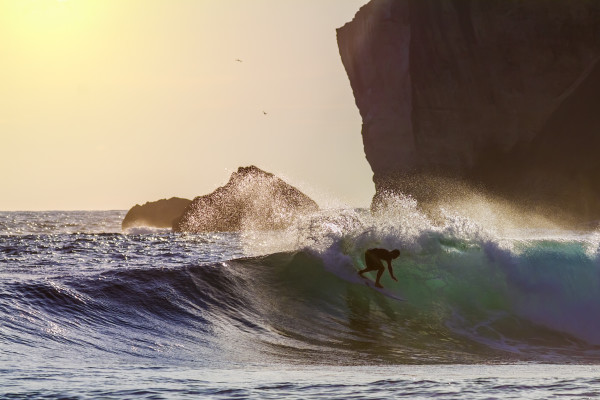 Sunset surfer