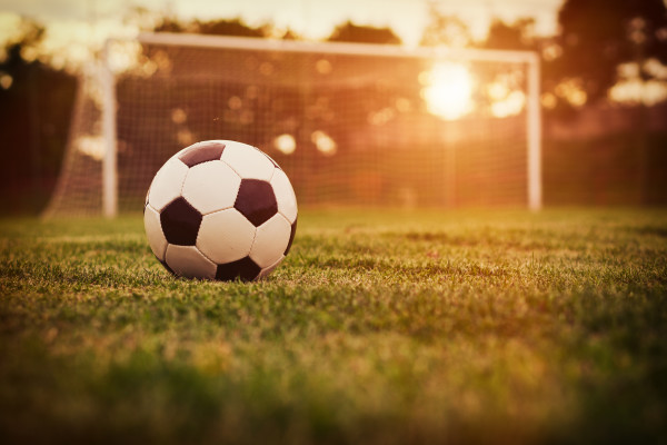 Soccer sunset