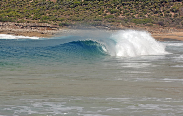 Waves and Surf on Beach