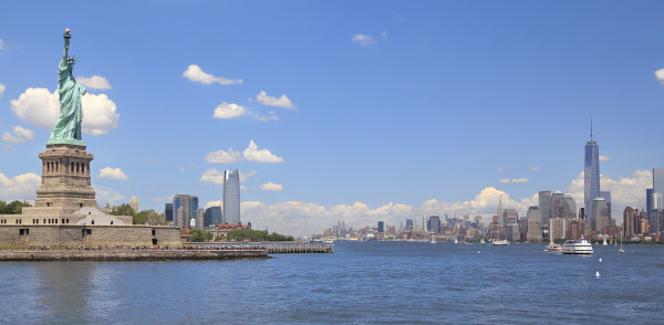 Statue of Liberty and New York skyline