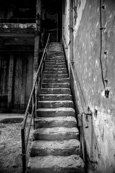 Abandoned industrial interior