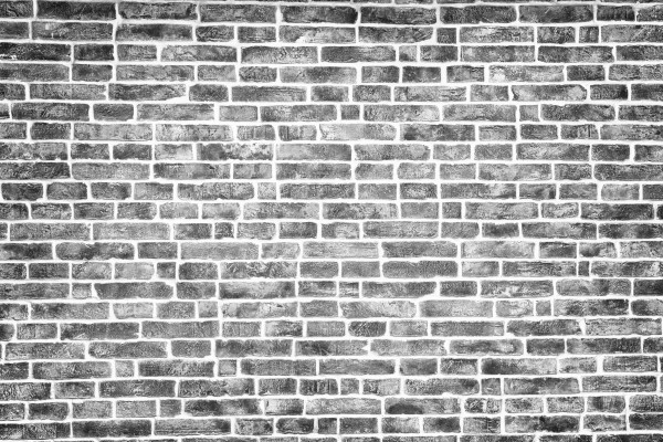 Black and white brick texture, background