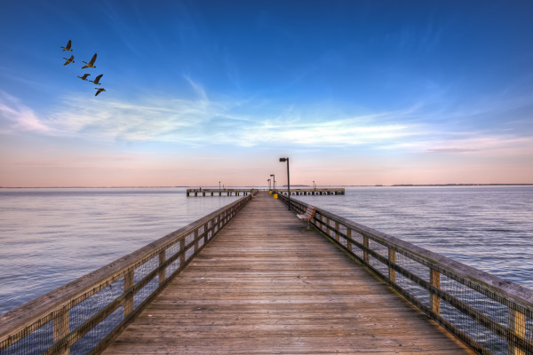 Pier into the Chesapeake Bay