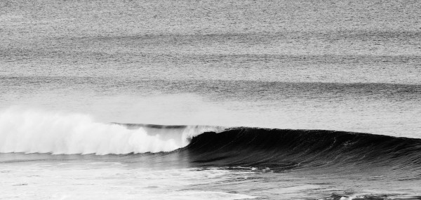 Closeup of a breaking wave in motion