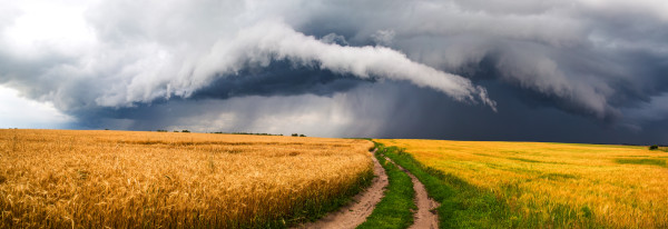 Country road, storm