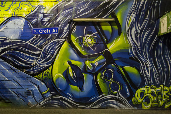 Photograph of a graffiti in the alleways of Melbourne, Australia.