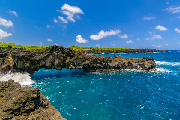 Spectacular ocean view on the Road to Hana, Maui, Hawaii, USA