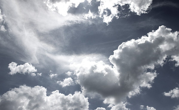 black and white sky clouds