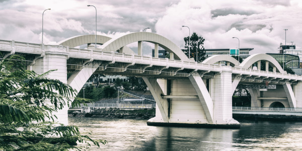 William Jolly Bridge in the afternoon in Brisbane, Queensland, Australia.