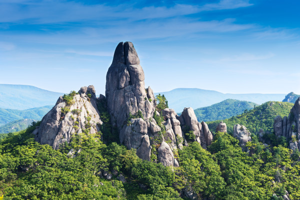 Beautiful  mountain called Castle, Zamok. Russia Primorsky Krai.