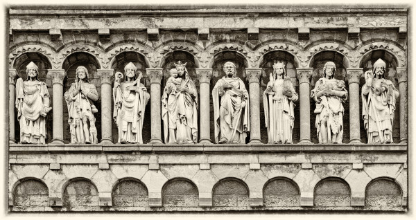 Our Lady Visitation church, detail, Rochefort, Belgium