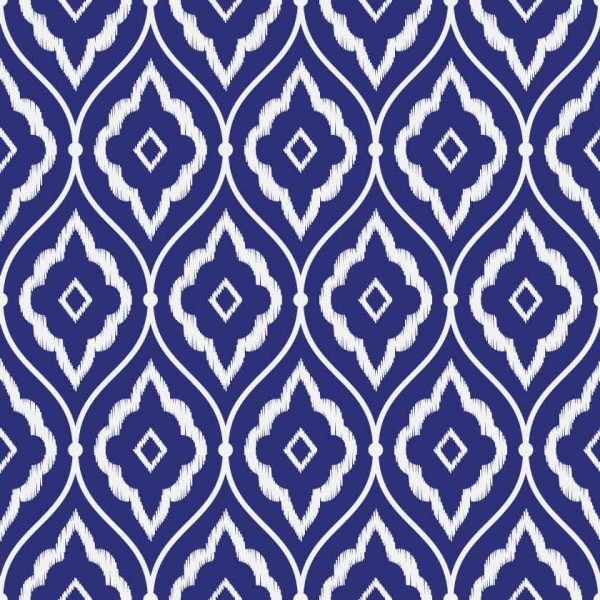 Persian Ikat Indigo Blue and White 5353