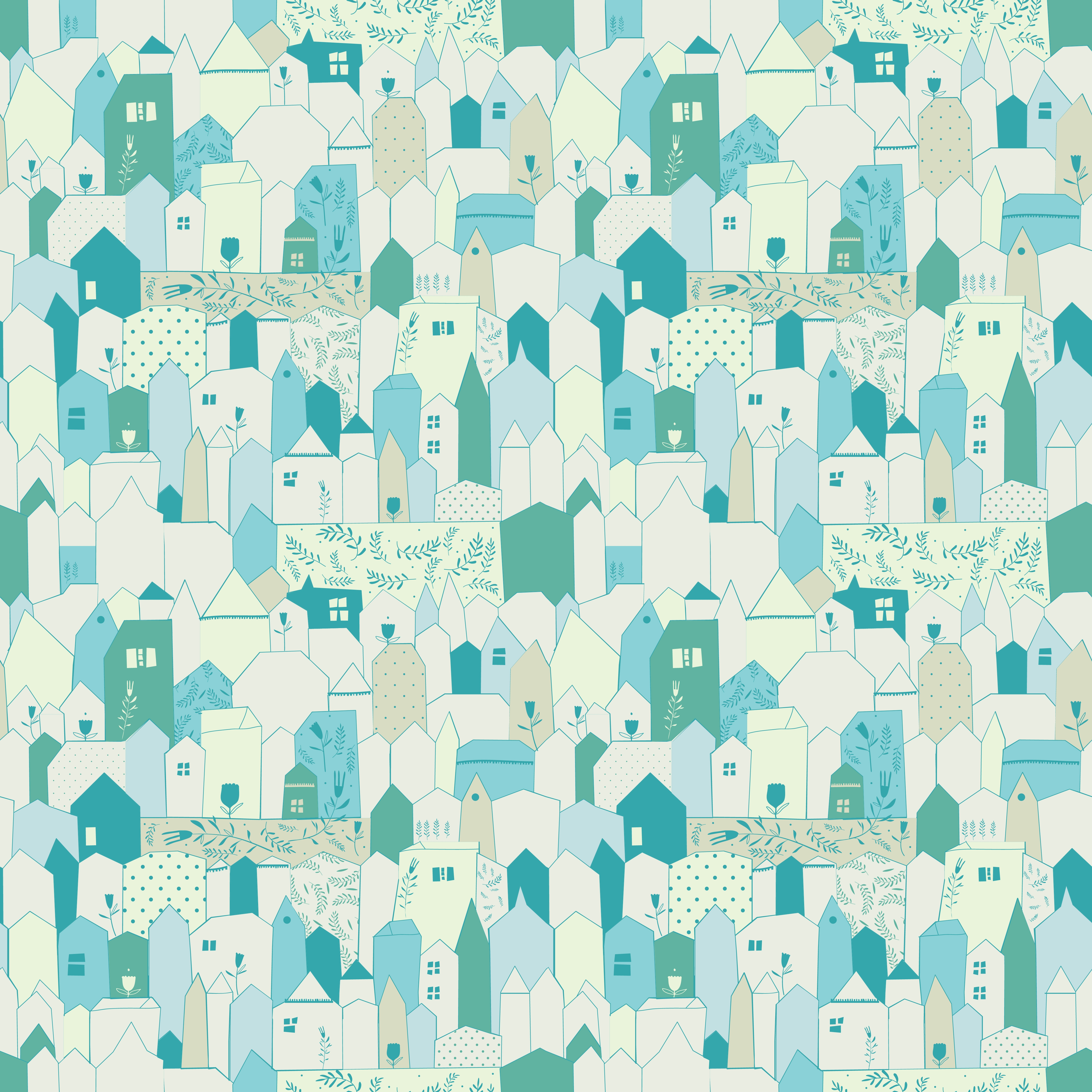 Figure Cities in Vintage Style