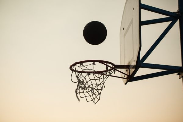 basketball over the ring