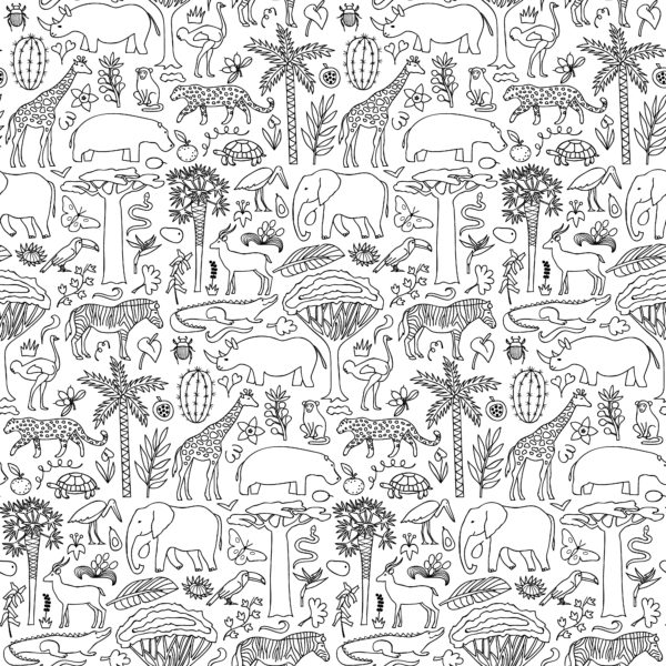 Hand-drawn-Africa-seamless-pattern