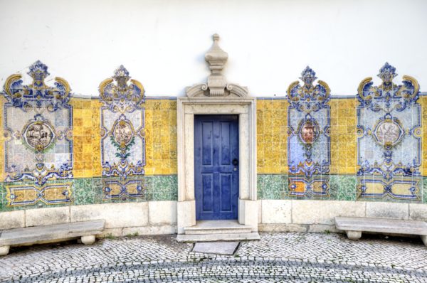 Lisbon Square with Tile Art