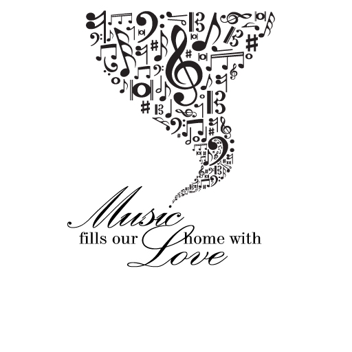 Music fills our home with Love - Decal