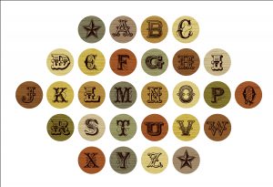Vintage letter set - Decals