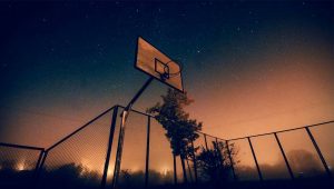 Basketball at Dusk