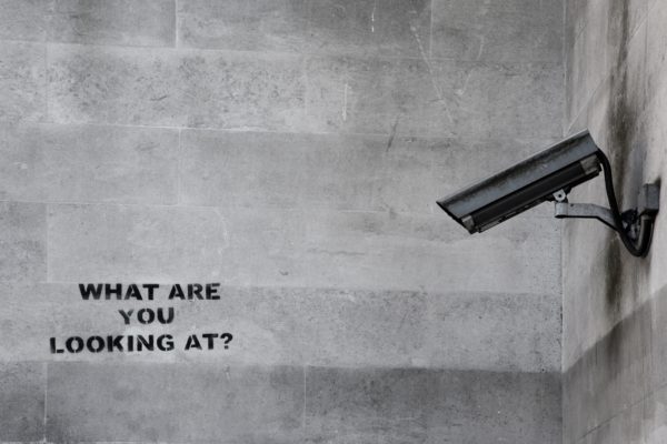 Famous Banksy CCTV Graffiti