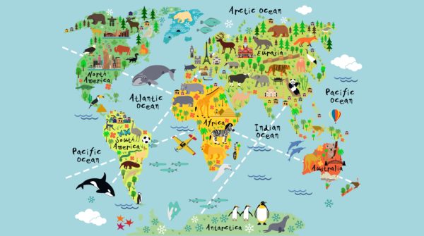 Cartoon-world-map