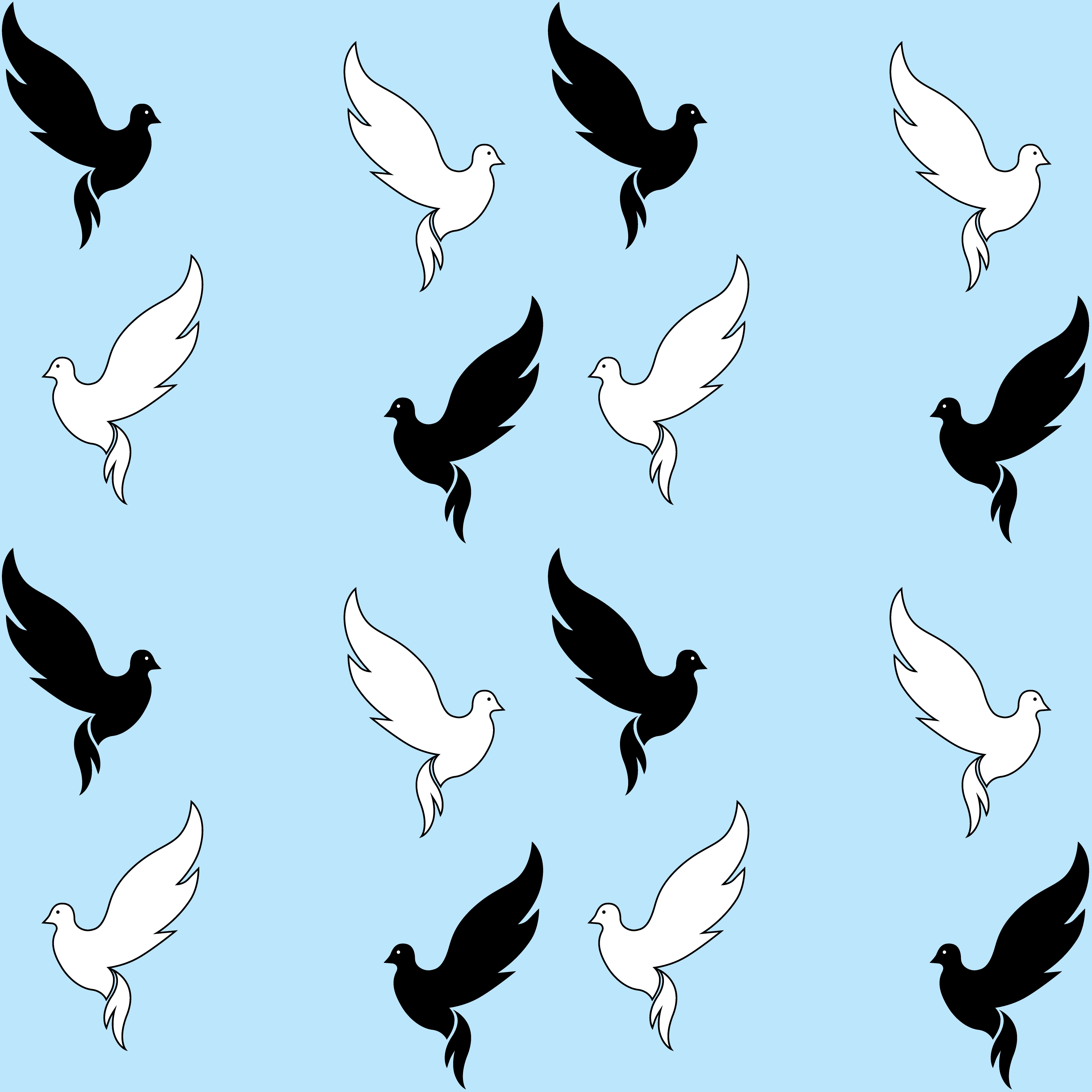 When Doves Fly - Freedom seamless removable wallpaper pattern