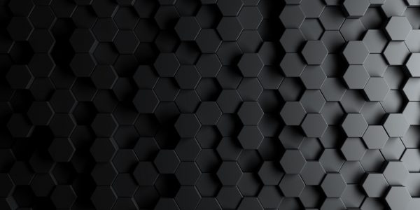 Dark hexagon wallpaper or background